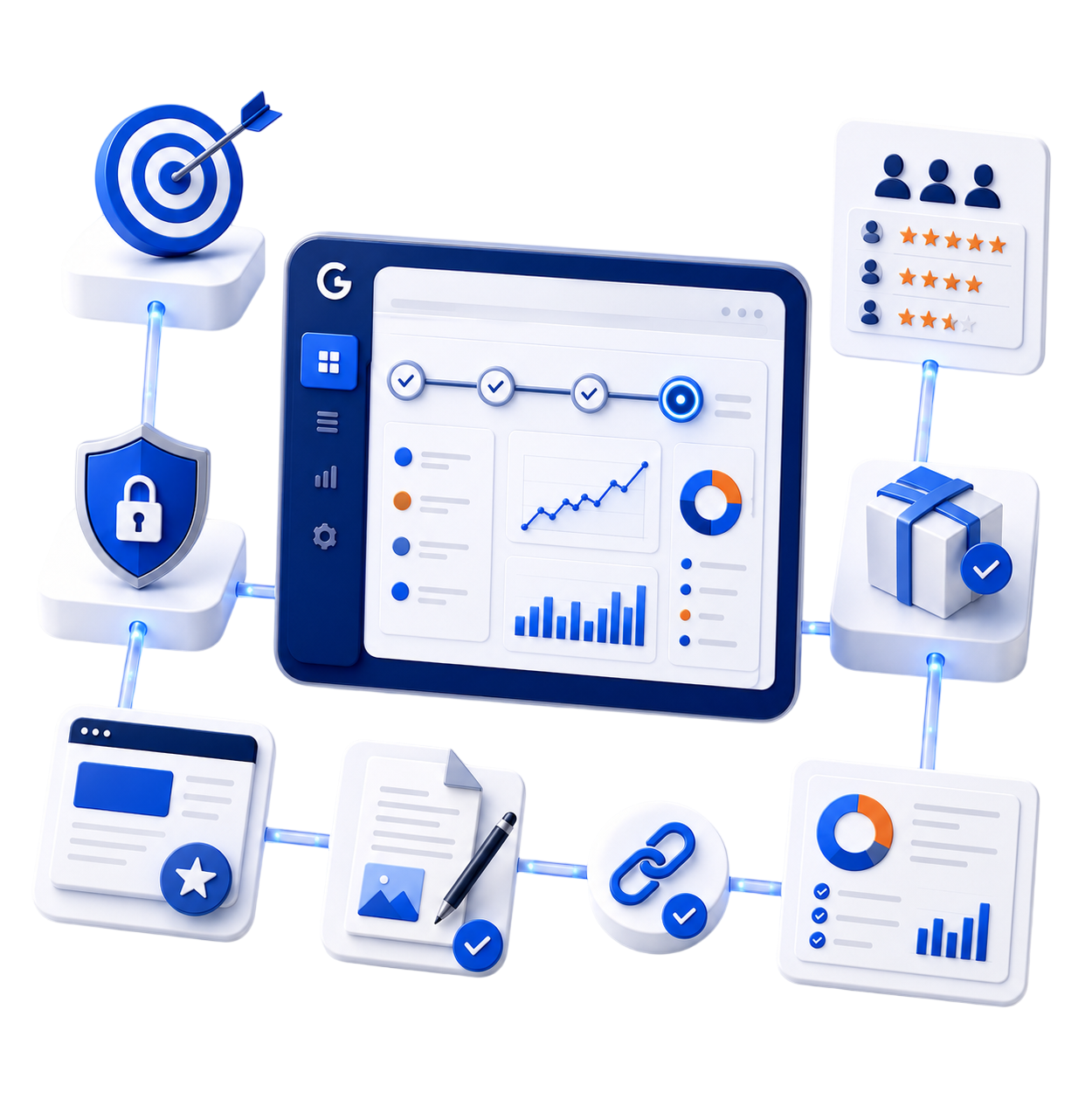 GrowLinko white-label campaign workflow with publisher review, editorial quality checks, and verified placement delivery